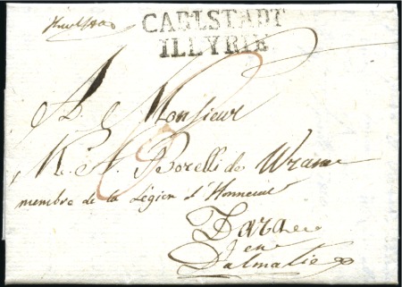 Stamp of Austria » Pre-Stamp Letters and Documents 1810 CARLSTADT ILLYRIE: Folded letter from the Bor