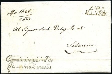 Stamp of Austria » Pre-Stamp Letters and Documents 1811 ZARA YLLIRIE: Black 2-line postmark on offici