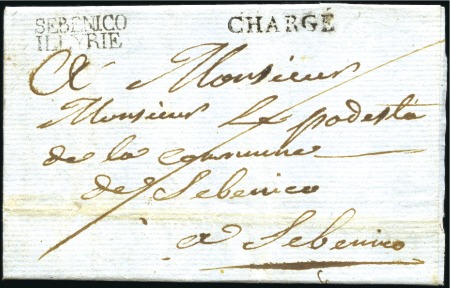 Stamp of Austria » Pre-Stamp Letters and Documents 1811 SEBENICO ILLYRIE: Black 2-line postmark along