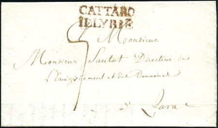 Stamp of Austria » Pre-Stamp Letters and Documents 1813 CATTARO ILLYRIE: Reddish 2-line postmark on p