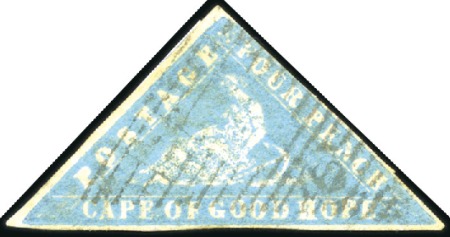 Stamp of South Africa » Cape of Good Hope COLLECTIONS: 1853-61 Triangular used selection wit