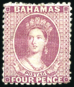 Stamp of Bahamas COLLECTIONS: 1863-80 Mint selection with 1863-77 C