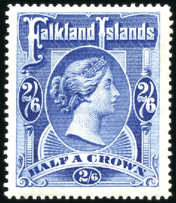 Stamp of Falkland Islands 1898 2s6d & 5s, mint, very fine (SG £525)