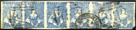Stamp of Australia » Victoria 1854-57 Campbell & Fergusson 3d prussian blue (8th