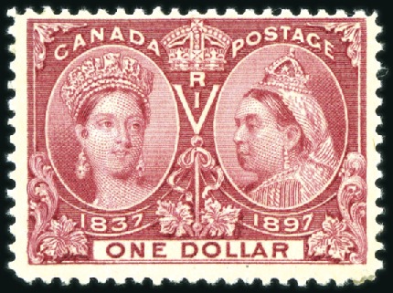 Stamp of Canada 1897 Jubilee $1 lake mint, very fine (SG £550)