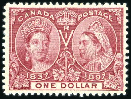 Stamp of Canada 1897 Jubilee $1 lake mint, very fine (SG £550)