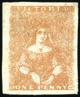 Stamp of Australia » Victoria 1854-57 Campbell & Fergusson 1d brick-red unused w