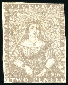 Stamp of Australia » Victoria 1850-53 Ham 2d dull brownish lilac (4th state, 6th