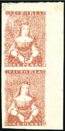 Stamp of Australia » Victoria 1854 (Feb-Jun) Campbell 1d orange-red (rose perhap