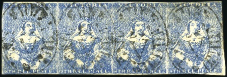 Stamp of Australia » Victoria 1850-53 Ham 3d deep blue (5th printing) in used st