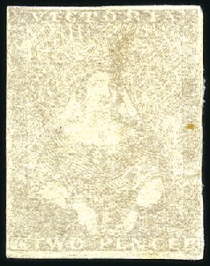Stamp of Australia » Victoria 1850-53 Ham 2d grey-drab unused with very close bu