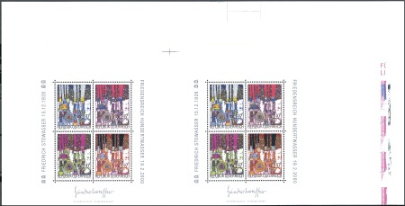 Stamp of Austria » 2nd. Republic 2000 Death of F. Hundertwasser miniature sheet in 
