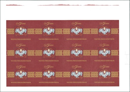 Stamp of Austria » 2nd. Republic 1992 Vienna Philharmonic Orchestra miniature sheet