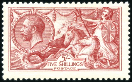 Stamp of Great Britain » King George V 1913 Waterlow 5s rose-carmine mint, usual rough pe