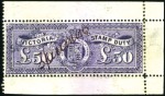 Stamp of Australia » Victoria 1884-1900 "Stamp Duty" recess printed £25 bluish g