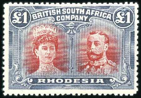Stamp of Rhodesia 1910-13, Specialised DOUBLE-HEADS collection in on