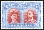 Stamp of Rhodesia 1910-13, Specialised DOUBLE-HEADS collection in on