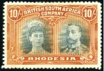 Stamp of Rhodesia 1910-13, Specialised DOUBLE-HEADS collection in on