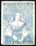 Stamp of Australia » Victoria COLLECTIONS: 1850-57, Unused selection of Half-Len