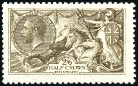 Stamp of Great Britain » King George V 1915 De La Rue 2s6d mint duplicated selection of a