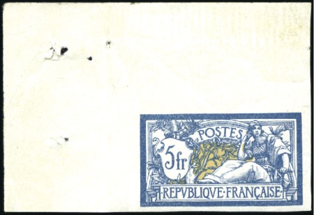 Stamp of France 1900 Merson Yv. 119, 120, 121 et 123 Non dentelé, 