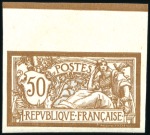 Stamp of France 1900 Merson Yv. 119, 120, 121 et 123 Non dentelé, 