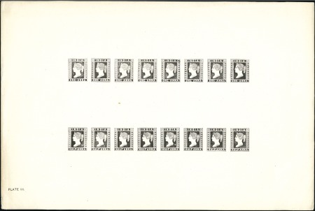 Stamp of India Reprint sheet from the original copper plates of t