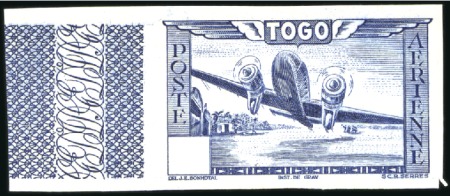 Stamp of Colonies françaises 1942 Avion au décollage, 8 essais en bleu sans fac