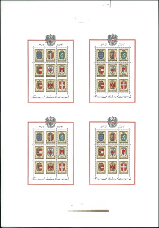 Stamp of Austria » 2nd. Republic 1976 1000 years of Austria miniature sheet in uncu