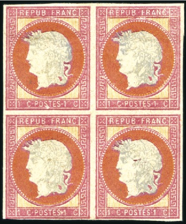 Stamp of France » Collections 1849-62, Belle présentation d'essais sur 10 pages 