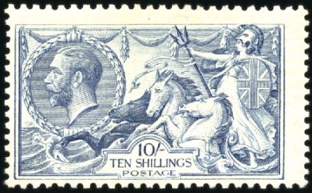 Stamp of Great Britain » King George V 1918-19 Bradbury & Wilkinson 2s6d (torn) to 10s, u