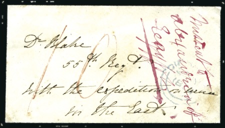 Stamp of Egypt » Early Letters 1854 Mourning envelope from Gibraltar with manuscr