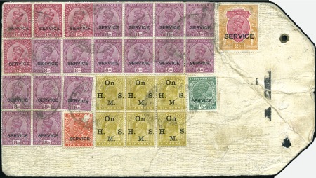 Stamp of India 1937 Large registered parcel label showing attract