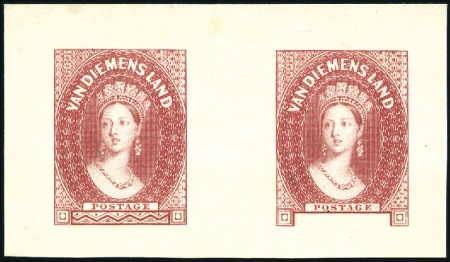 Stamp of Australia » Tasmania 1900ca Reprinted die proof of the Chalon Head desi