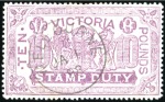 Stamp of Australia » Victoria 1884-96 "Stamp Duty" £1.10, £1.50, £2, 45s and £10