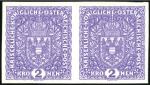 Stamp of Austria 1918 Airs complete issued set on greyish paper and