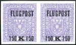 Stamp of Austria 1918 Airs ISSUED set and UNISSUED value 7K on 10K 