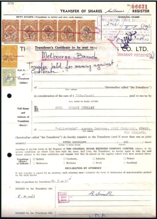 Stamp of Australia » Victoria REVENUES: 1884-96 "Stamp Duty" 3d, 3s and 10s stri