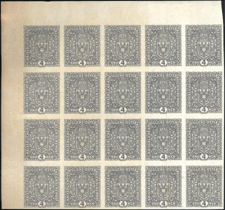 Stamp of Austria 1918 Airs ISSUED set on white paper WITHOUT SURCHA