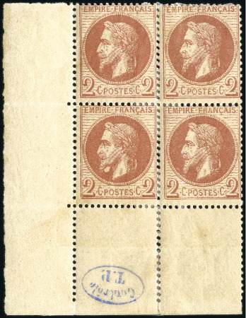 Stamp of France 2c Lauré variété "Boule sous le menton" dans un bl