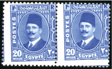 Stamp of Egypt » 1922-1936 King Fouad I Definitives 1936-37 King Fouad "Postes" complete set of 7 in p