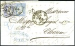 Stamp of Switzerland / Schweiz » Sitzende Helvetia Gezaehnt » Frankaturen ÄUSSERST SELTENE KOMBINATION DER BLAUEN 10ER