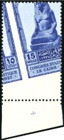 Stamp of Egypt » Commemoratives 1927 Statistical Congress set of 3 with oblique pe