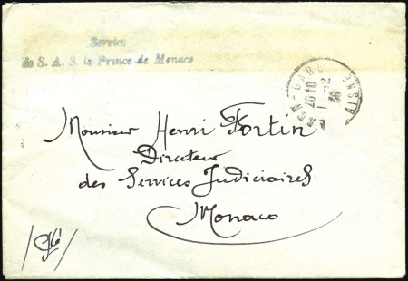 Stamp of Colonies françaises » Monaco 1893-1988, Onze lettres sur Monaco dont 5F Albert 