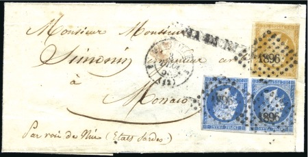 Stamp of Colonies françaises » Monaco 1858 Lettre de Marseille pour Monaco avec Empire N
