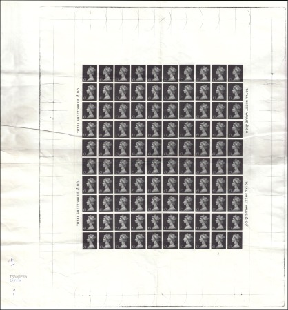 Stamp of Great Britain » Queen Elizabeth II 1970 £1 Black decimal Machin by Bradbury Wilkinson
