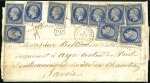 Stamp of France 1854-59, Lot de 12 lettres pour la SAVOIE sur page