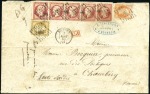 Stamp of France 1854-59, Lot de 12 lettres pour la SAVOIE sur page