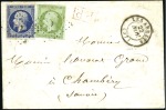 Stamp of France 1854-68, Lot de 5 lettres en TARIF FRONTALIER sur 