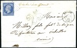 Stamp of France 1854-68, Lot de 5 lettres en TARIF FRONTALIER sur 
